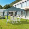 Skládací altán Outsunny 2,4x2,4 m s UV ochranou, skládací a přenosný, včetně tašky na přenášení na zahradu a balkon, ocelově zelený |