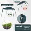 Skládací altán Outsunny 2,4x2,4 m s UV ochranou, skládací a přenosný, včetně tašky na přenášení na zahradu a balkon, ocelově zelený |