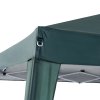 Skládací altán Outsunny 2,4x2,4 m s UV ochranou, skládací a přenosný, včetně tašky na přenášení na zahradu a balkon, ocelově zelený |
