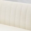 HOMCOM 2místná pohovka dvoumístná, loveseat se vzhledem lnu, dvoumístná pohovka s dřevěnými nohami, nosnost do 150 kg, krémově bílá, 117 x 56,5 x 77 cm | Aosom