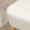 HOMCOM 2místná pohovka dvoumístná, loveseat se vzhledem lnu, dvoumístná pohovka s dřevěnými nohami, nosnost do 150 kg, krémově bílá, 117 x 56,5 x 77 cm | Aosom