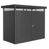 zahradni domek highline H1 tmave seda, dvoukridly