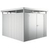 zahradni domek highline H5 stribrna, dvoukridly