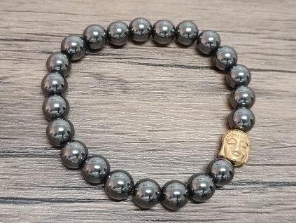 23321 2 naramek hematit 8mm buddha