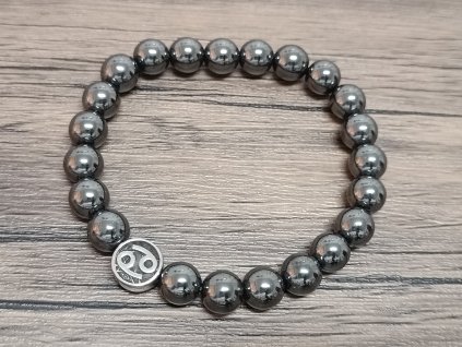 23357 3 naramek hematit 8mm znameni rak
