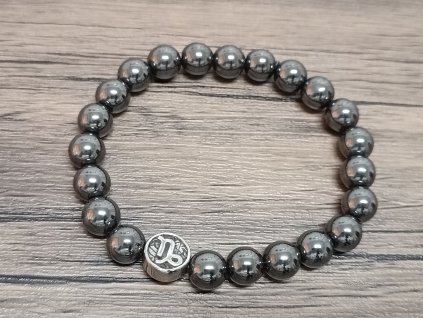 23381 3 naramek hematit 8mm znameni kozoroh