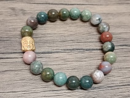 23588 1 naramek achat indicky 8mm buddha