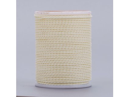 50800 voskovana spletana polyesterova snura 1mm kremova navin cca 11m