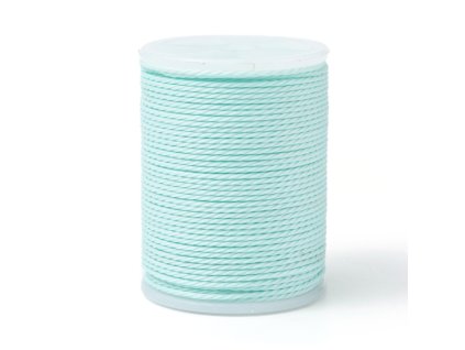 50833 voskovana spletana polyesterova snura 1mm modra navin cca 11m
