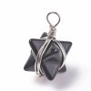 37963 1 privesek achat cerny merkaba 24 27x17x17mm