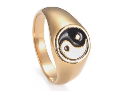 Prsten nerezová ocel 19,2mm pozlacený 18K zlatem