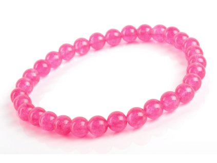 Náramek Jadeit Malaysia růžový 6mm