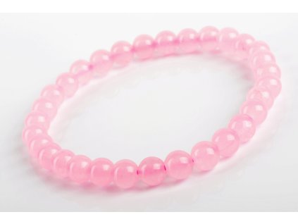 Náramek Jadeit Malaysia růžový 6mm
