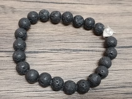 Náramek láva 8mm sova