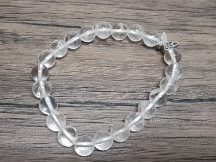 Náramek křišťál EXTRA 8mm motýl