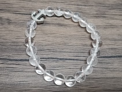 Náramek křišťál EXTRA 8mm kotva