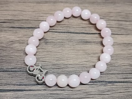 Náramek růženín 8mm jízdní kolo
