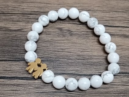 Náramek magnezit 8mm pár