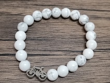 Náramek magnezit 8mm jízdní kolo