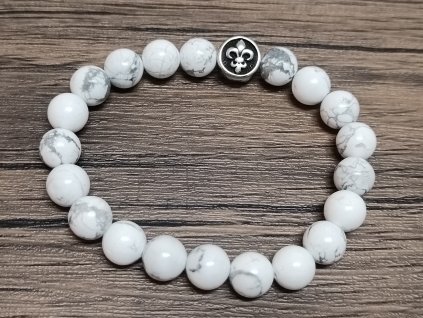 Náramek magnezit 8mm lilie