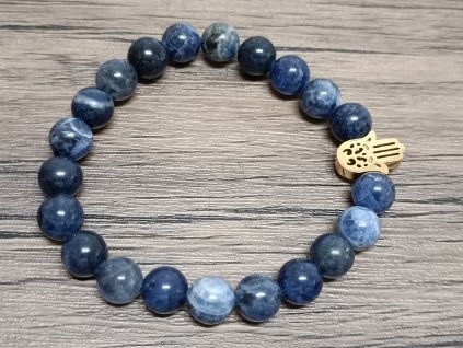 Náramek sodalit 8mm ruka