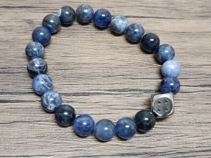 Náramek sodalit 8mm kostka