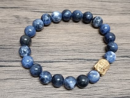 Náramek sodalit 8mm Buddha