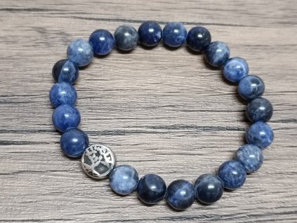 Náramek sodalit 8mm strom života