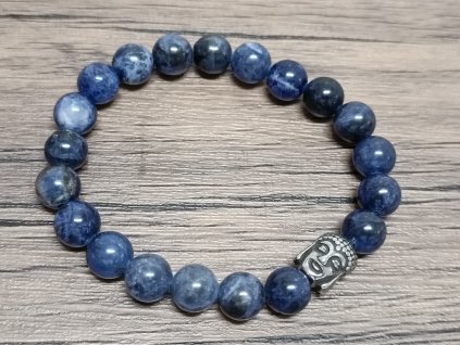 Náramek sodalit 8mm Buddha