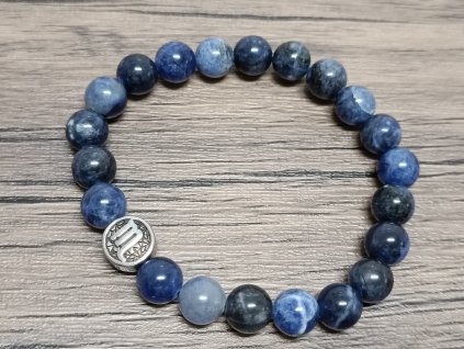 Náramek sodalit 8mm znamení Štír
