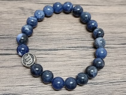Náramek sodalit 8mm znamení Panna