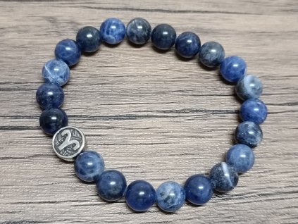 Náramek sodalit 8mm znamení Beran