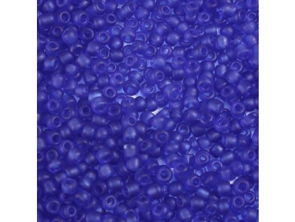 Rokajlové korálky modré velikost 6/0 matná barva, balení cca 12 gramů