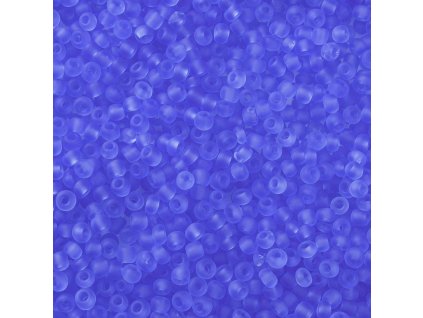 Rokajlové korálky chrpově modré velikost 6/0 matná barva, balení cca 12 gramů