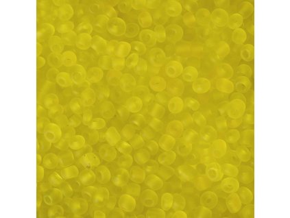 Rokajlové korálky žluté velikost 8/0 matná barva, balení cca 12 gramů