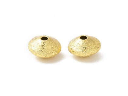 Mosazný korálek disk 7x4.5mm pokoveno 18K zlatem