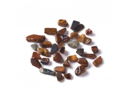 Tygří oko zlomky 5~10.5x5~7x2~4mm balení 10 gramů