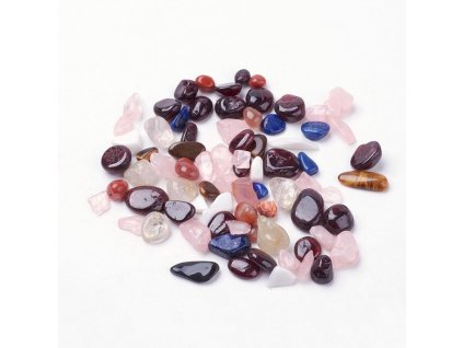 Mix minerálů zlomky 6~11x5~9mm balení 10 gramů
