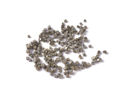 Pyrit zlomky 2~5x2~6x1~4.5mm balení 10 gramů