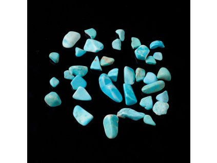 Tyrkenit zlomky 5~10.5x5~7x2~4mm balení 10 gramů
