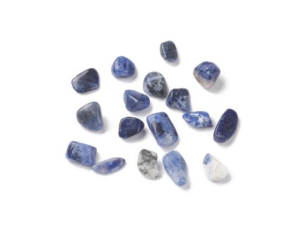 Sodalit zlomky 5~13.5x4~6x3.5~4.5mm balení 10 gramů