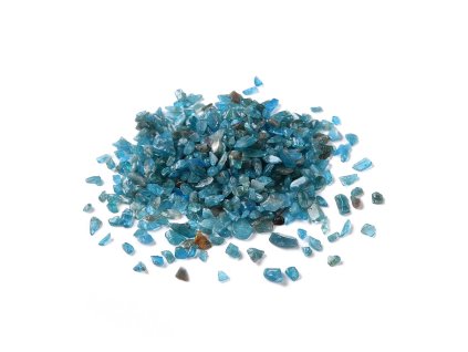 Apatit zlomky 2~12x2~10x1~3mm balení 10 gramů