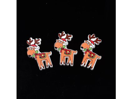 36046 vanocni dreveny knoflik sob 40mm