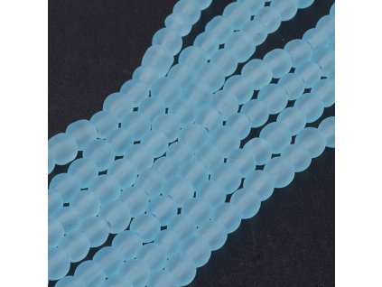 Skleněné korálky kulička 4mm modré 10 kusů v balení