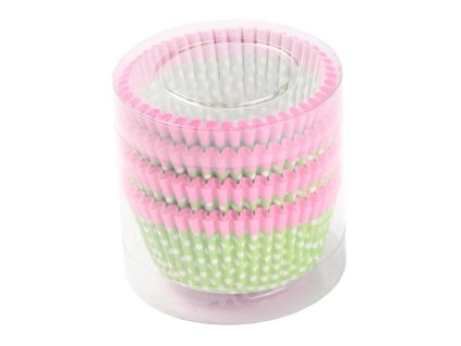 Papírové košíčky na muffiny 67.5x29.5mm srdce 95 - 100 ks v balení