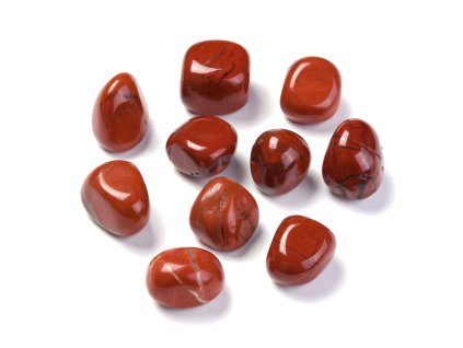 Jaspis červený tromlovaný 14~26x13~21x12~18mm balení cca 100g cca 13-14 kusů