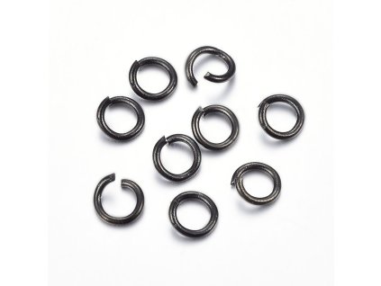 Spojovací kroužek z nerezové oceli černá barva 8x1.2mm - 10 kusů v balení