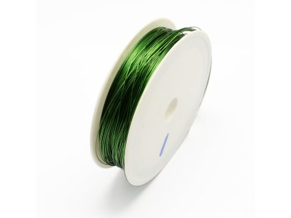 Železný drátek tmavě zelený 0.3mm návin 20m
