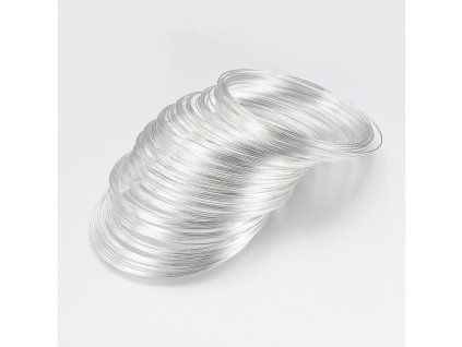 Ocelový paměťový drátek stříbrný 0.6mm / ⌀ otočky 5.5cm balení 10 otoček