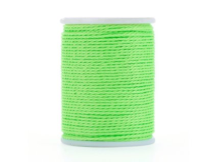 Voskovaná splétaná polyesterová šňůra 1mm zelená návin cca 11m